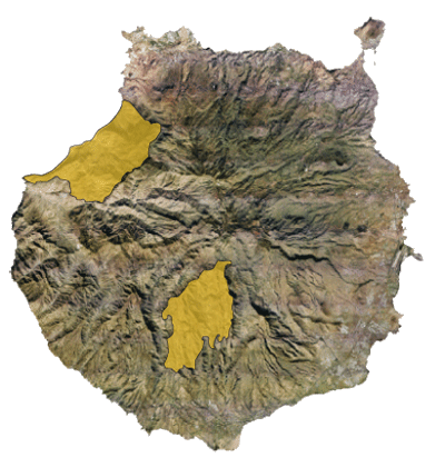 Mapa que muestra los distintos Parques Naturales disponibles en Gran Canaria. Puede acceder a la informacin acerca de ellos
  clicando sobre la zona o bien en el listado de enlaces que se encuentra a continuacin